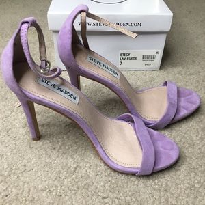 Lavender Suede Steve Madden Stecy heels